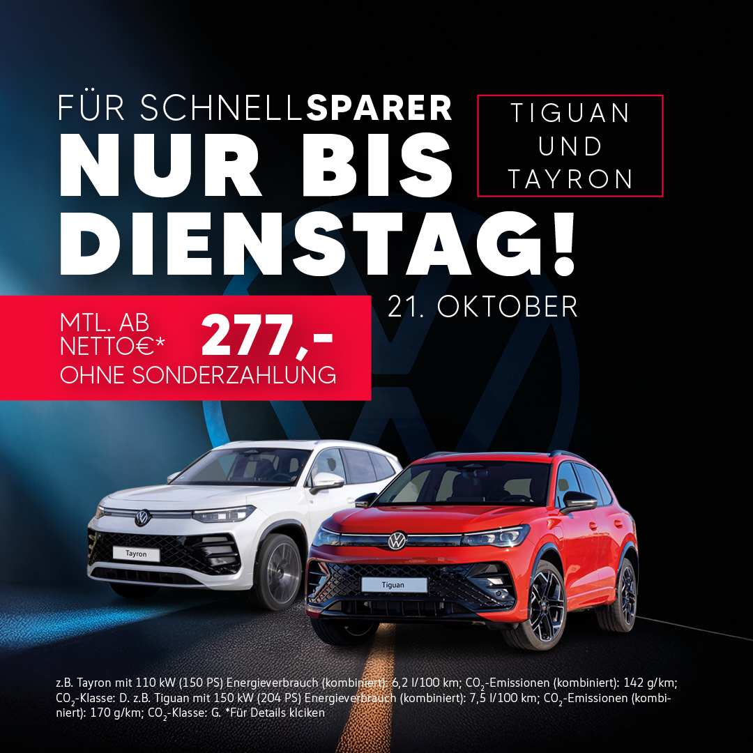 BEITRAG VW Tiguan & Tayron bis 21.10.